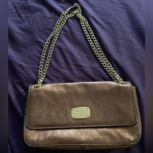 Michael Kors copper shoulder bag with chain handle